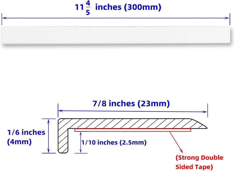 Tilingview 10 Pcs Peel and Stick Tile Trim Edge, Self-Adhesive 12" PVC Molding Edging for Kitchen Backsplash (White) - Image 5